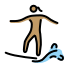 woman surfing: medium skin tone on OpenMoji