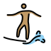 man surfing: medium skin tone on OpenMoji