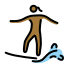 woman surfing: medium-dark skin tone on OpenMoji
