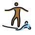 man surfing: medium-dark skin tone on OpenMoji