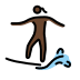 woman surfing: dark skin tone on OpenMoji