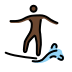 man surfing: dark skin tone on OpenMoji