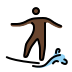 person surfing: dark skin tone on OpenMoji