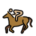 horse racing: medium-light skin tone on OpenMoji