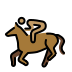 horse racing: medium skin tone on OpenMoji