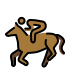 horse racing: medium-dark skin tone on OpenMoji