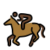 horse racing: dark skin tone on OpenMoji