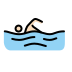 man swimming: light skin tone on OpenMoji