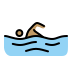 person swimming: medium skin tone on OpenMoji