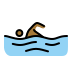 person swimming: medium-dark skin tone on OpenMoji