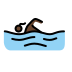 woman swimming: dark skin tone on OpenMoji