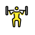 man lifting weights on OpenMoji