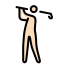 man golfing: light skin tone on OpenMoji