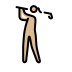 woman golfing: medium-light skin tone on OpenMoji