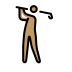 man golfing: medium skin tone on OpenMoji