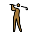 person golfing: medium-dark skin tone on OpenMoji