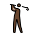 person golfing: dark skin tone on OpenMoji