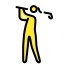 woman golfing on OpenMoji