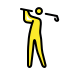 person golfing on OpenMoji