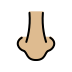 nose: medium-light skin tone on OpenMoji