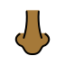 nose: medium-dark skin tone on OpenMoji