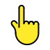 backhand index pointing up on OpenMoji