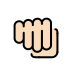 oncoming fist: light skin tone on OpenMoji