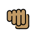 oncoming fist: medium skin tone on OpenMoji