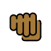 oncoming fist: medium-dark skin tone on OpenMoji