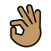 OK hand: medium skin tone on OpenMoji