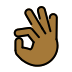 OK hand: medium-dark skin tone on OpenMoji