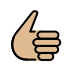thumbs up: medium-light skin tone on OpenMoji