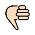 thumbs down: light skin tone on OpenMoji