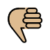 thumbs down: medium-light skin tone on OpenMoji