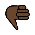 thumbs down: dark skin tone on OpenMoji
