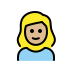 girl: medium-light skin tone on OpenMoji