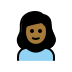 girl: medium-dark skin tone on OpenMoji