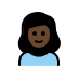 girl: dark skin tone on OpenMoji