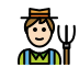 man farmer: light skin tone on OpenMoji