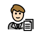 man office worker: light skin tone on OpenMoji
