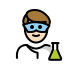 man scientist: light skin tone on OpenMoji