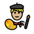 man artist: medium-light skin tone on OpenMoji