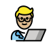 man technologist: medium-light skin tone on OpenMoji