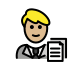 man office worker: medium-light skin tone on OpenMoji