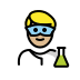 man scientist: medium-light skin tone on OpenMoji