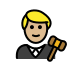 man judge: medium-light skin tone on OpenMoji