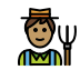 man farmer: medium skin tone on OpenMoji