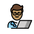man technologist: medium skin tone on OpenMoji