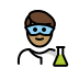 man scientist: medium skin tone on OpenMoji