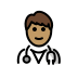 man health worker: medium skin tone on OpenMoji